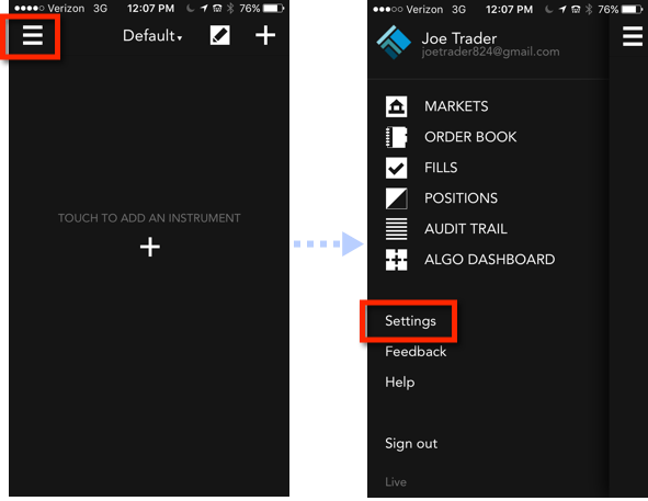 android how to change app settings