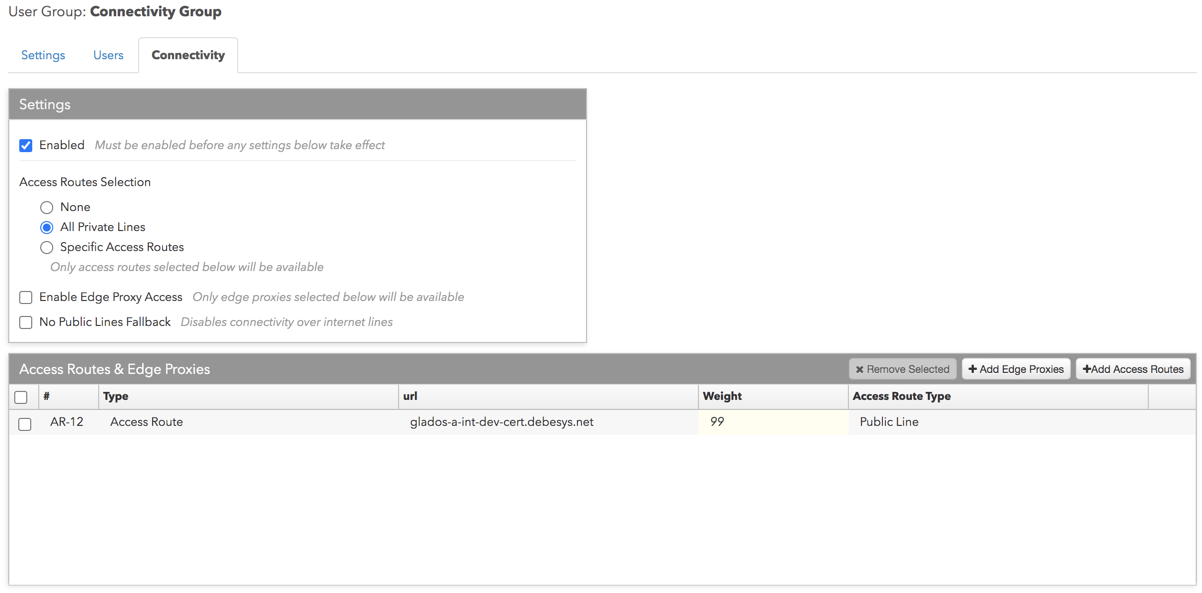 Proxy settings and fallback